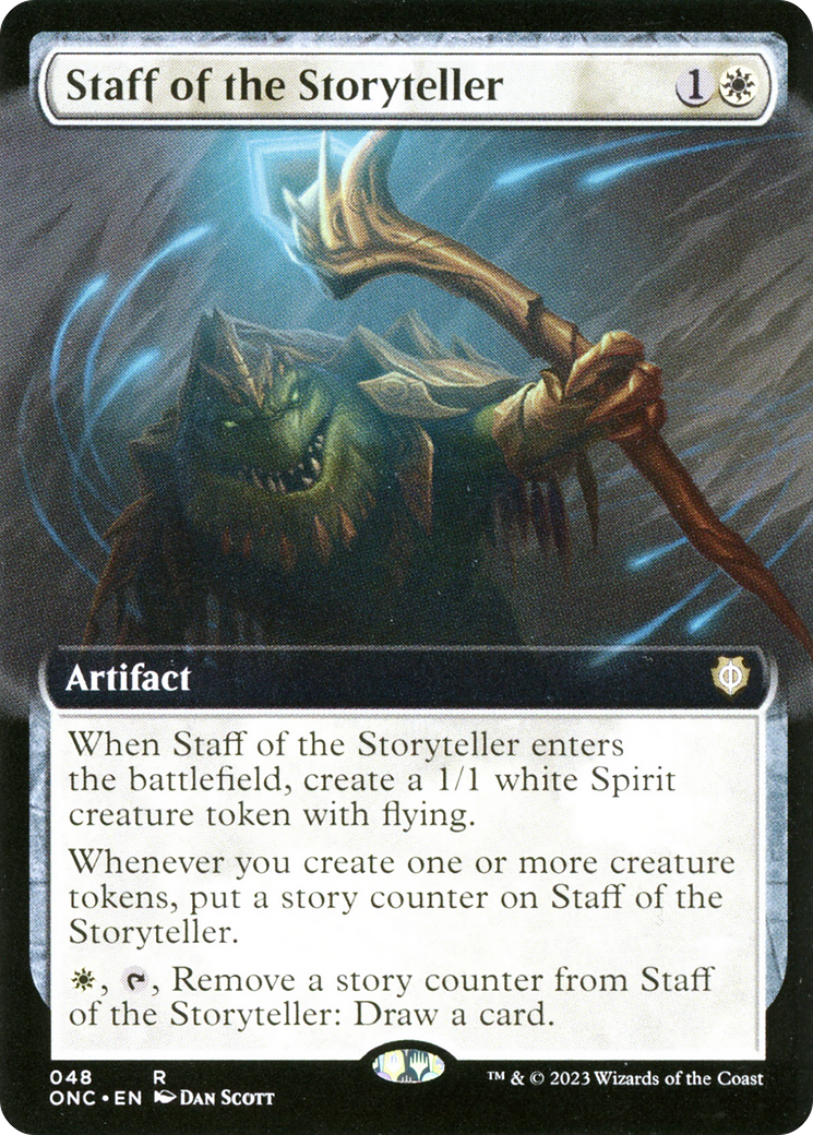 Staff of the Storyteller (Extended Art) [Phyrexia: All Will Be One Commander] | Game Master's Emporium (The New GME)