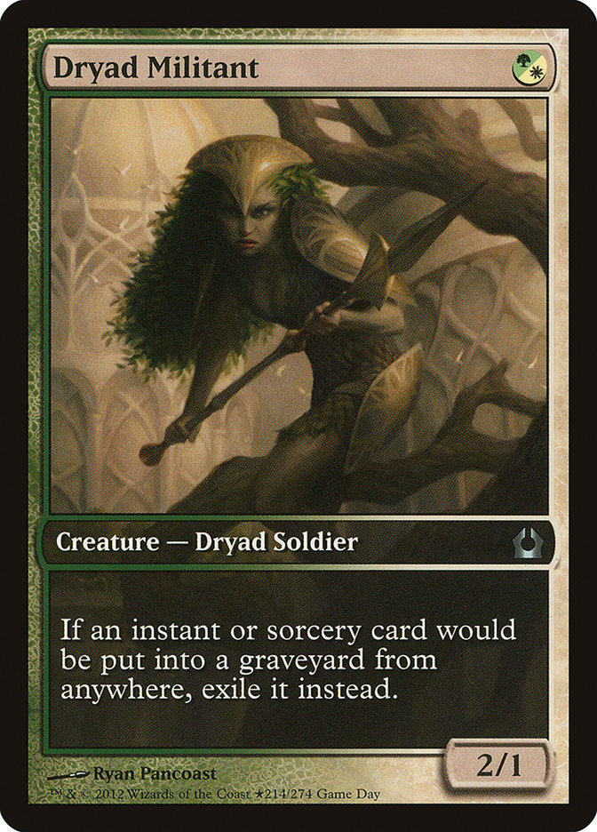 Dryad Militant (Game Day) (Extended Art) [Return to Ravnica Promos] | Game Master's Emporium (The New GME)