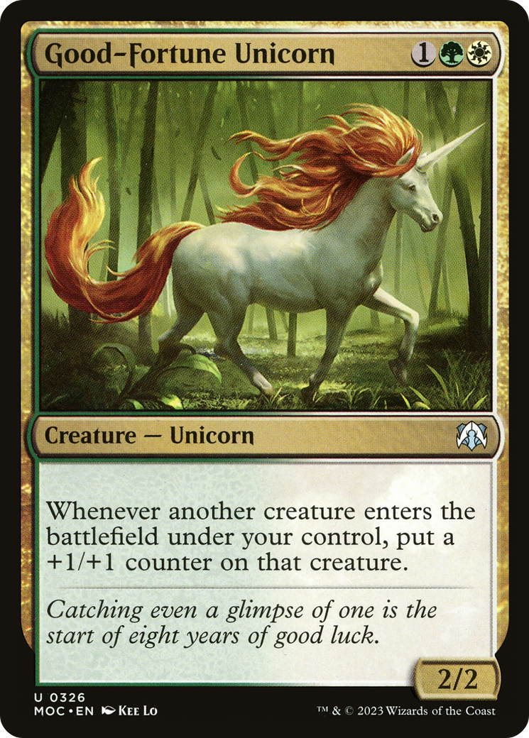 Good-Fortune Unicorn [March of the Machine Commander] | Game Master's Emporium (The New GME)