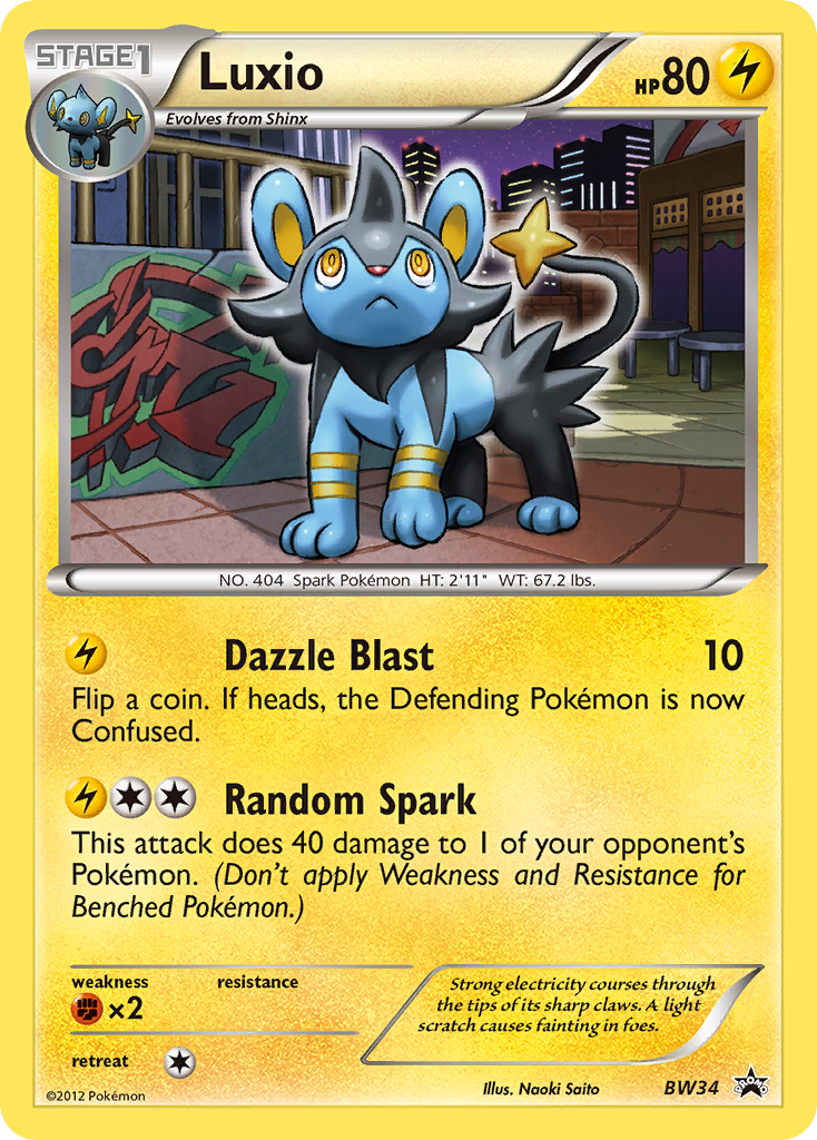 Luxio (BW34) [Black & White: Black Star Promos] | Game Master's Emporium (The New GME)