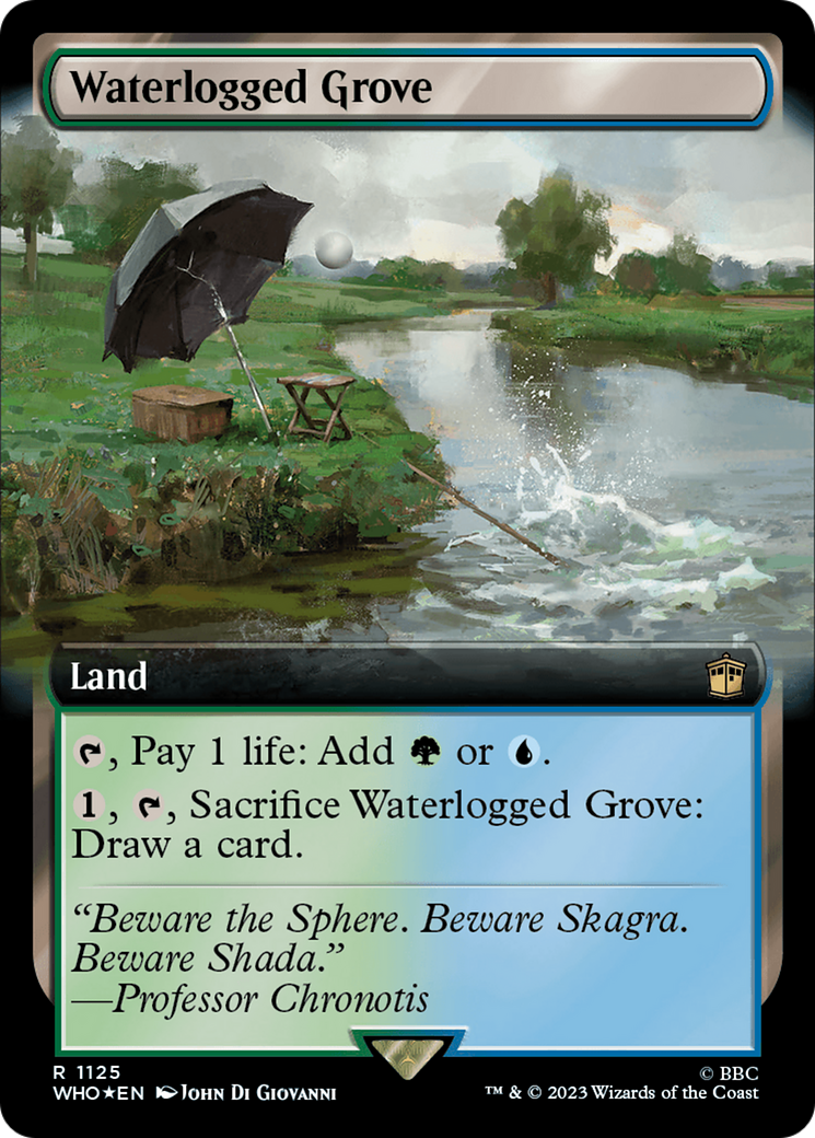 Waterlogged Grove (Extended Art) (Surge Foil) [Doctor Who] | Game Master's Emporium (The New GME)