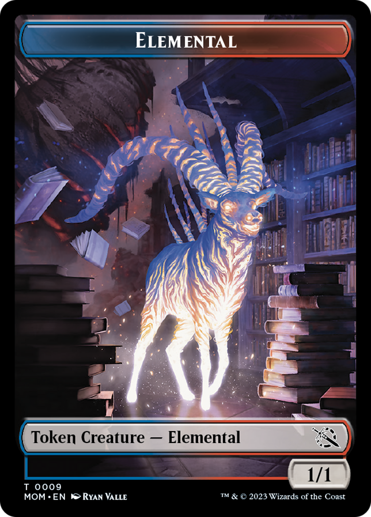 Elemental (9) // Teferi's Talent Emblem Double-Sided Token [March of the Machine Tokens] | Game Master's Emporium (The New GME)