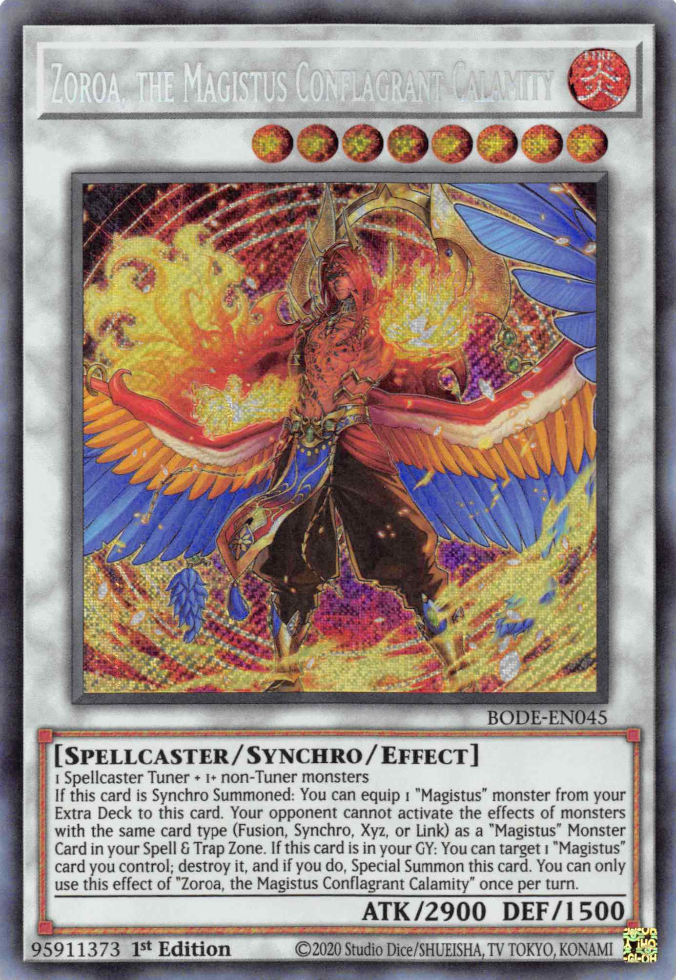 Zoroa, the Magistus Conflagrant Calamity [BODE-EN045] Secret Rare | Game Master's Emporium (The New GME)