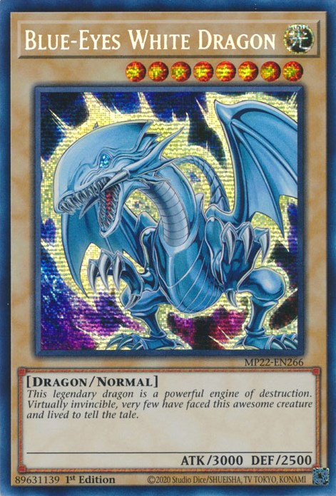 Blue-Eyes White Dragon [MP22-EN266] Prismatic Secret Rare | Game Master's Emporium (The New GME)