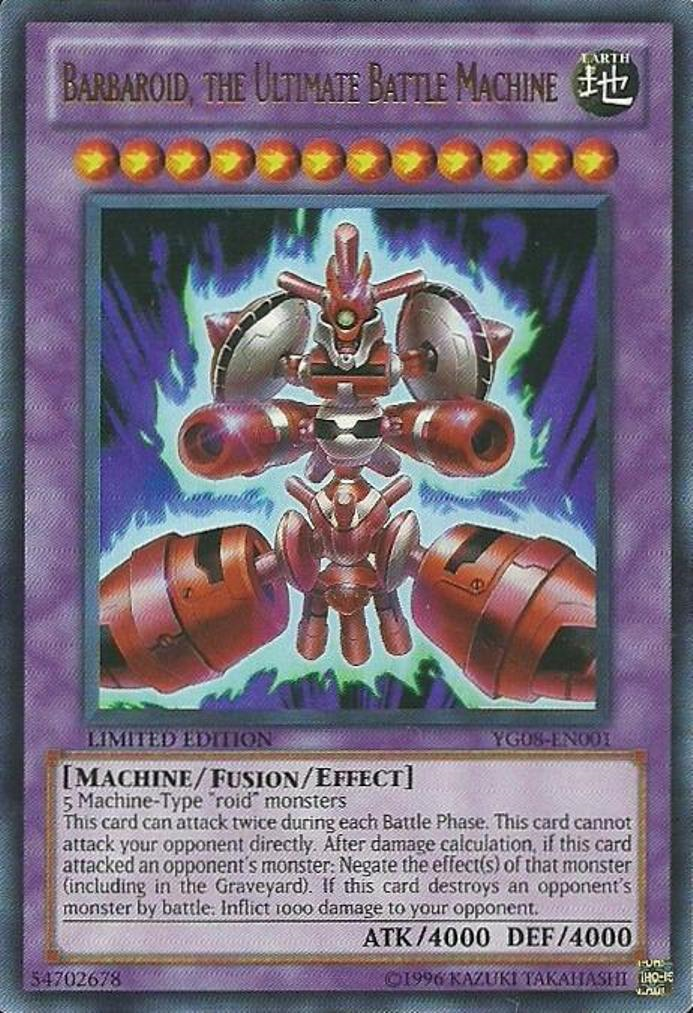 Barbaroid, the Ultimate Battle Machine [YG08-EN001] Ultra Rare | Game Master's Emporium (The New GME)