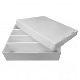 3200 count WHITE PLASTIC "4 Row" CARD BOX | Game Master's Emporium (The New GME)