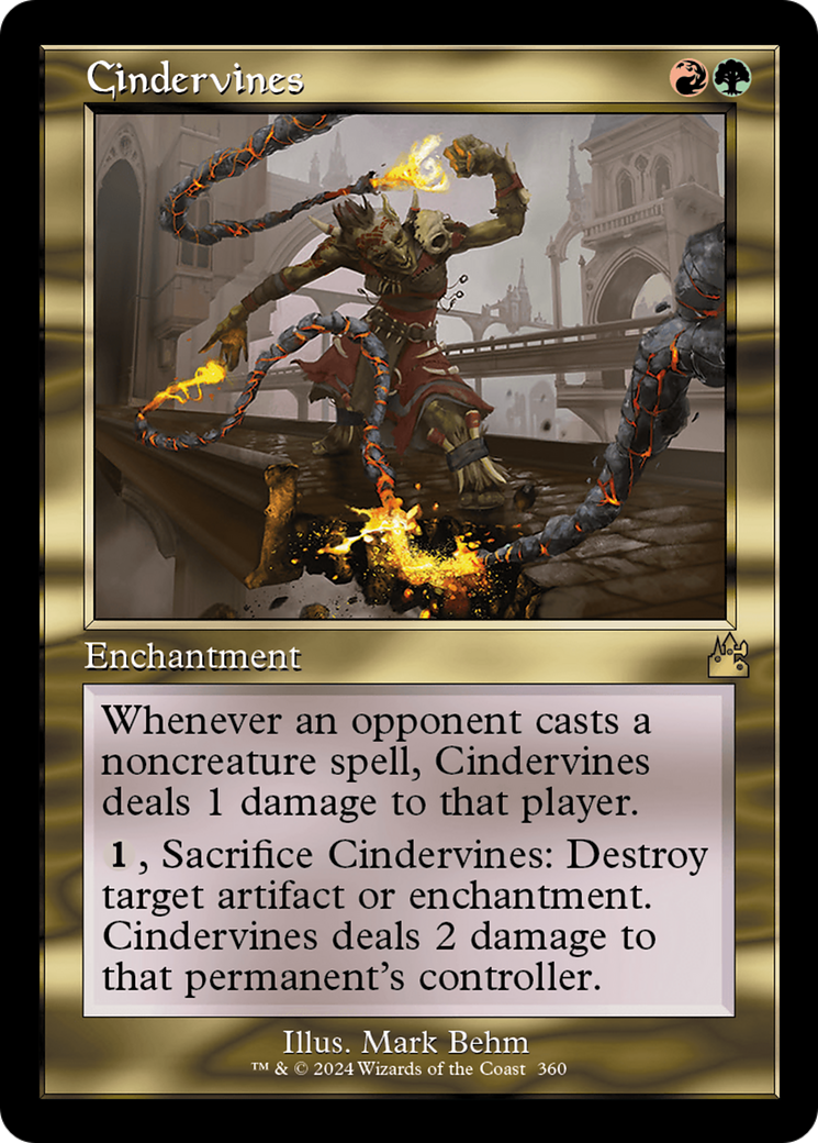 Cindervines (Retro Frame) [Ravnica Remastered] | Game Master's Emporium (The New GME)
