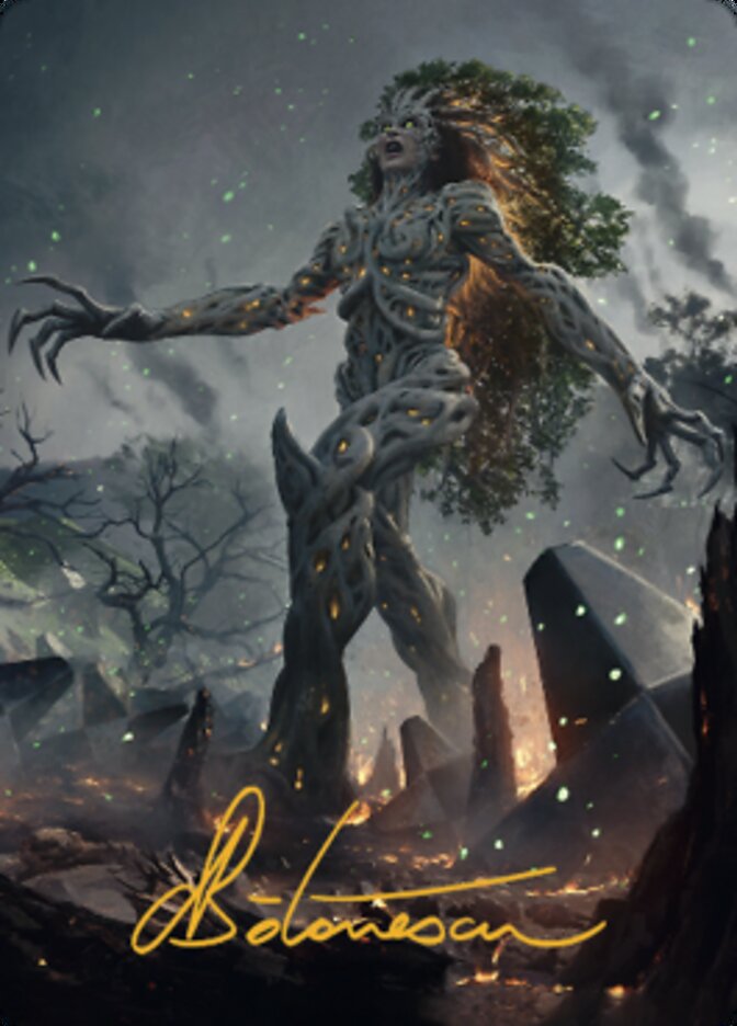 Titania, Gaea Incarnate Art Card (Gold-Stamped Signature) [The Brothers' War Art Series] | Game Master's Emporium (The New GME)
