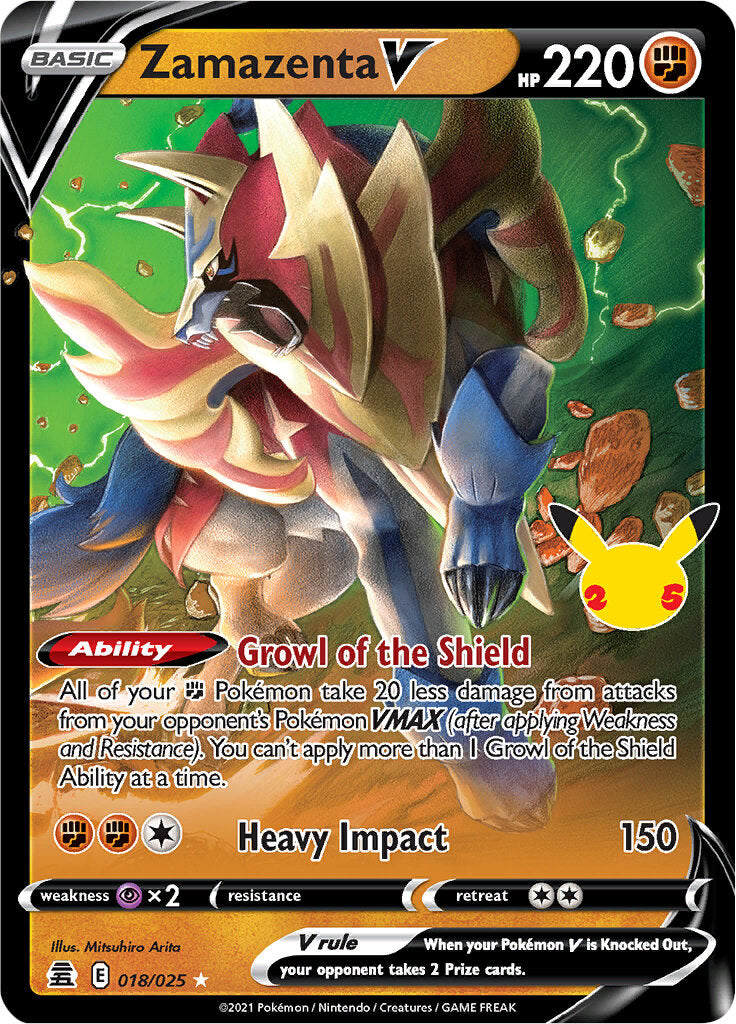 Zamazenta V (018/025) [Celebrations: 25th Anniversary] | Game Master's Emporium (The New GME)