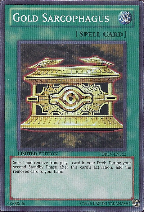 Gold Sarcophagus [DREV-ENSE2] Super Rare | Game Master's Emporium (The New GME)