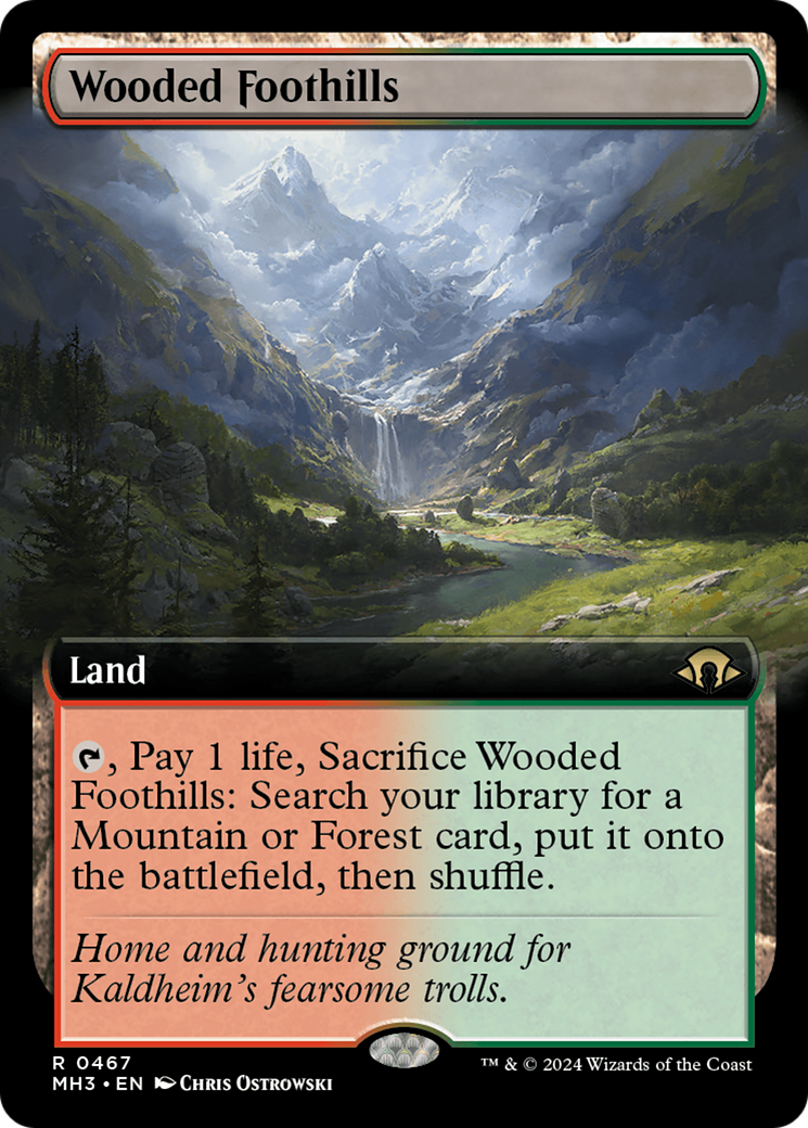 Wooded Foothills (Extended Art) [Modern Horizons 3] | Game Master's Emporium (The New GME)