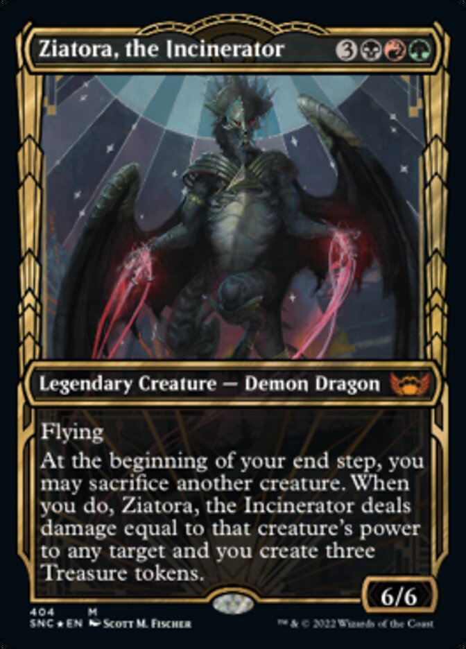 Ziatora, the Incinerator (Showcase Golden Age Gilded Foil) [Streets of New Capenna] | Game Master's Emporium (The New GME)