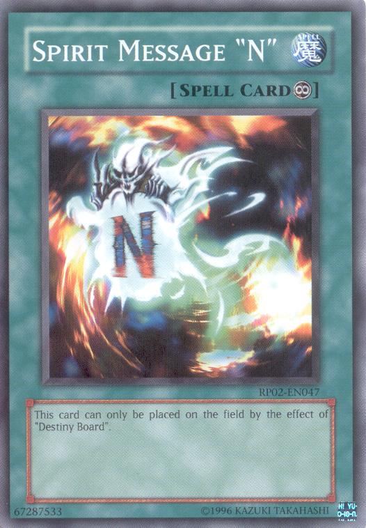 Spirit Message "N" [RP02-EN047] Common | Game Master's Emporium (The New GME)