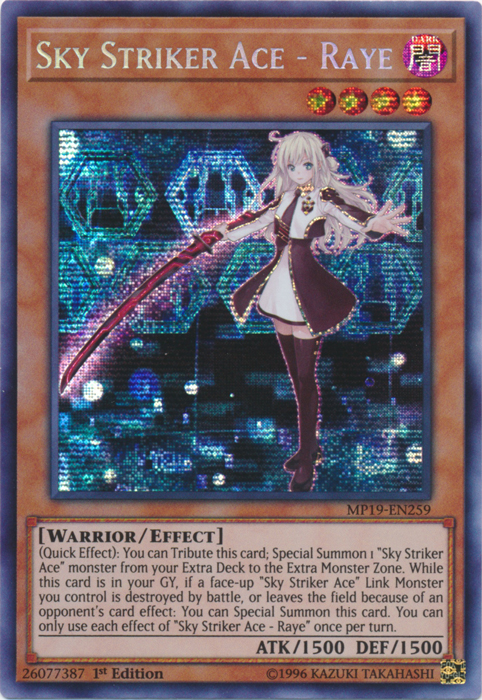 Sky Striker Ace - Raye [MP19-EN259] Prismatic Secret Rare | Game Master's Emporium (The New GME)
