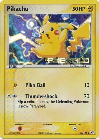 Pikachu (60/106) (Stamped) [EX: Emerald] | Game Master's Emporium (The New GME)