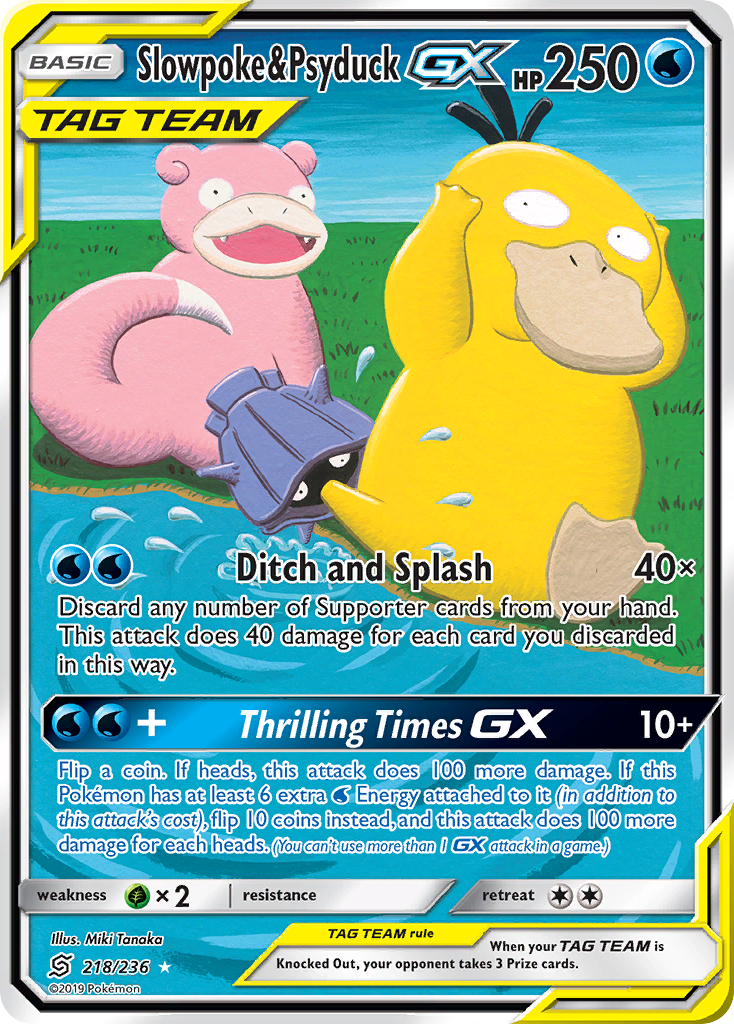 Slowpoke & Psyduck GX (218/236) [Sun & Moon: Unified Minds] | Game Master's Emporium (The New GME)