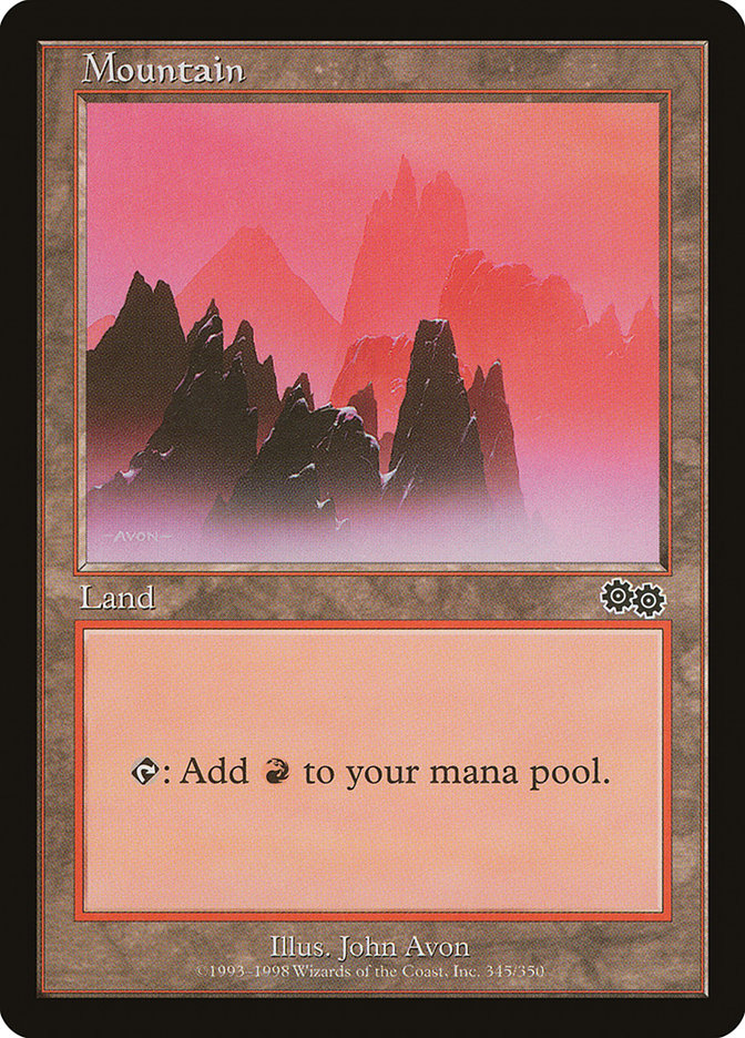 Mountain (345) [Urza's Saga] | Game Master's Emporium (The New GME)