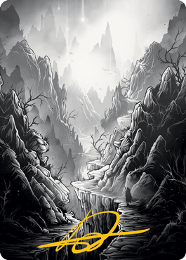 Mountain Art Card (Gold-Stamped Signature) [Innistrad: Midnight Hunt Art Series] | Game Master's Emporium (The New GME)