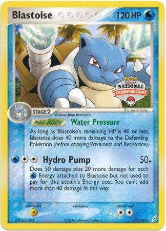 Blastoise (14/100) (National Championship Promo) [EX: Crystal Guardians] | Game Master's Emporium (The New GME)