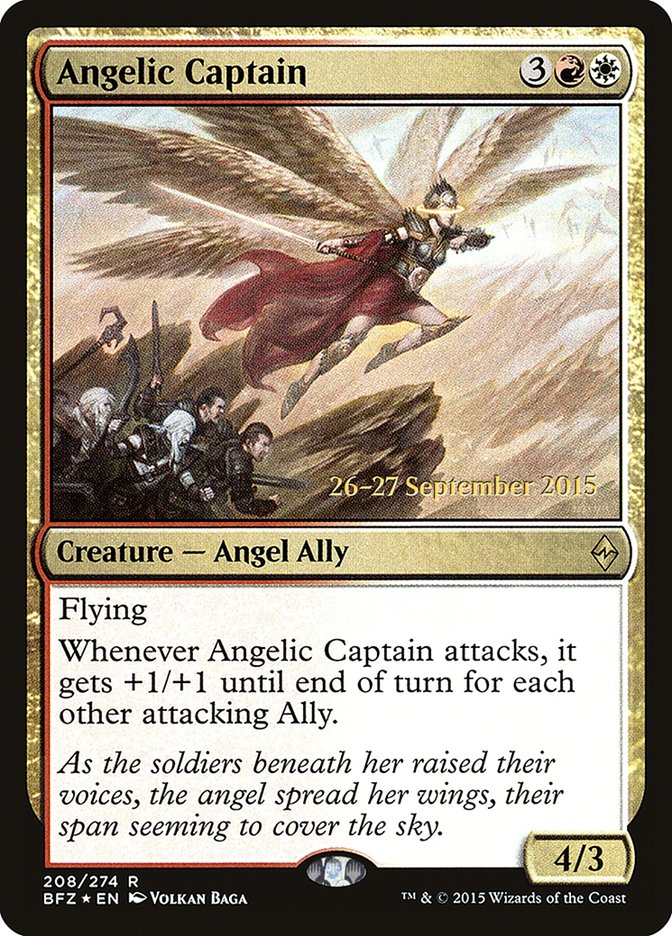 Angelic Captain [Battle for Zendikar Prerelease Promos] | Game Master's Emporium (The New GME)