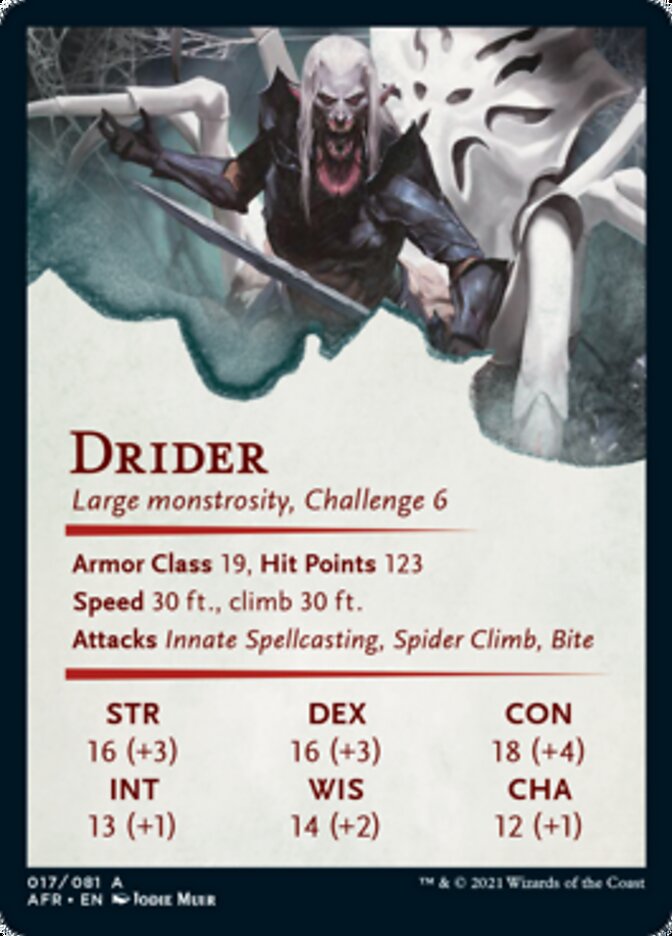 Drider Art Card [Dungeons & Dragons: Adventures in the Forgotten Realms Art Series] | Game Master's Emporium (The New GME)