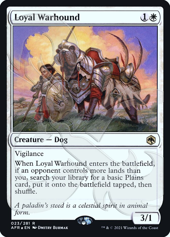 Loyal Warhound (Ampersand Promo) [Dungeons & Dragons: Adventures in the Forgotten Realms Promos] | Game Master's Emporium (The New GME)