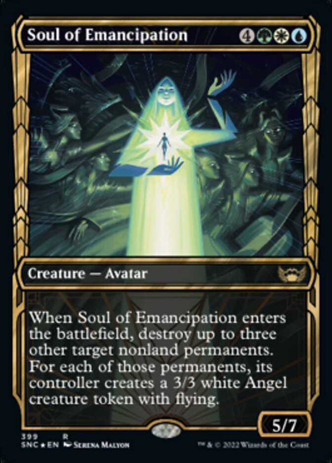 Soul of Emancipation (Showcase Golden Age Gilded Foil) [Streets of New Capenna] | Game Master's Emporium (The New GME)