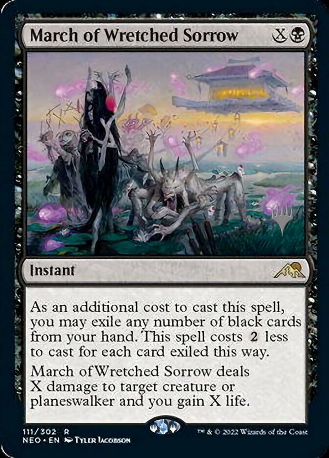 March of Wretched Sorrow (Promo Pack) [Kamigawa: Neon Dynasty Promos] | Game Master's Emporium (The New GME)