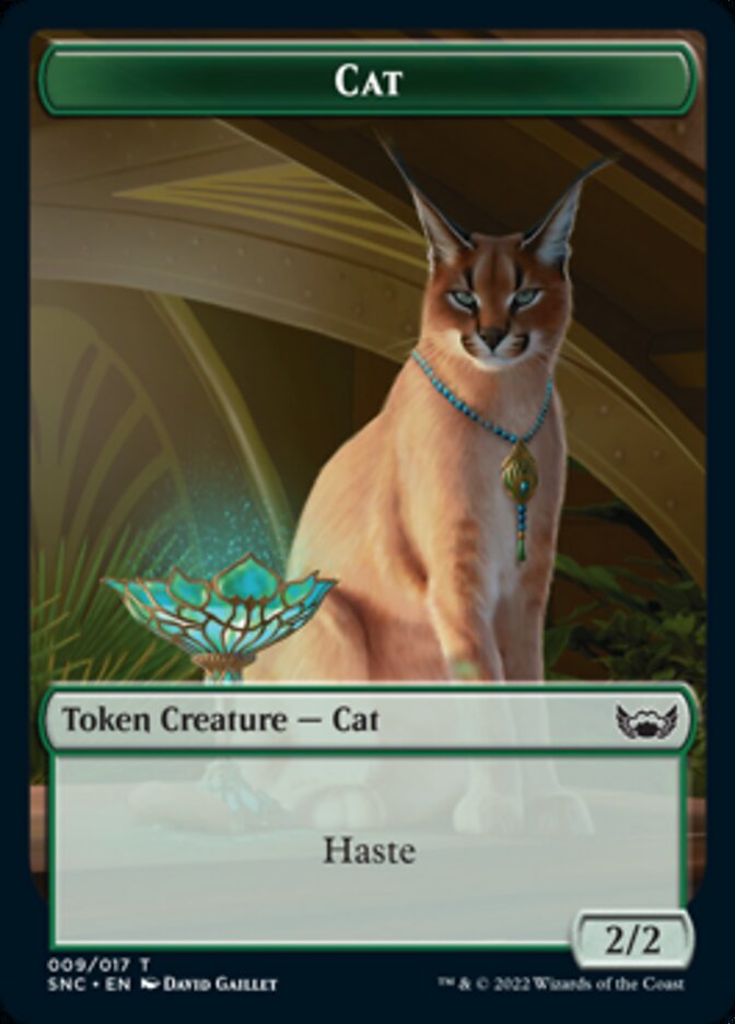Cat // Rhino Warrior Double-Sided Token [Streets of New Capenna Tokens] | Game Master's Emporium (The New GME)