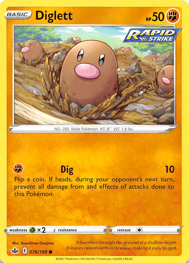 Diglett (076/198) [Sword & Shield: Chilling Reign] | Game Master's Emporium (The New GME)