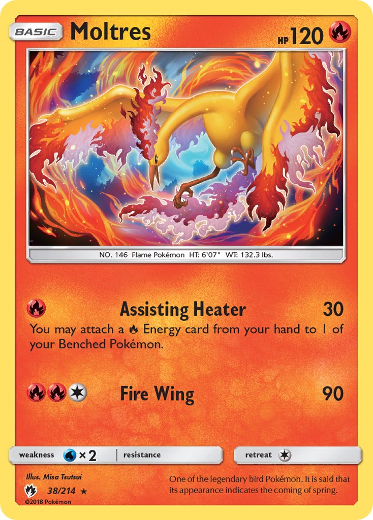 Moltres (38/214) (Let's Play, Eevee) Cracked Ice Holo) (Theme Deck Exclusive) [Sun & Moon: Lost Thunder] | Game Master's Emporium (The New GME)