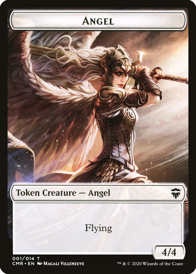 Angel // Horror Double-Sided Token [Commander Legends Tokens] | Game Master's Emporium (The New GME)