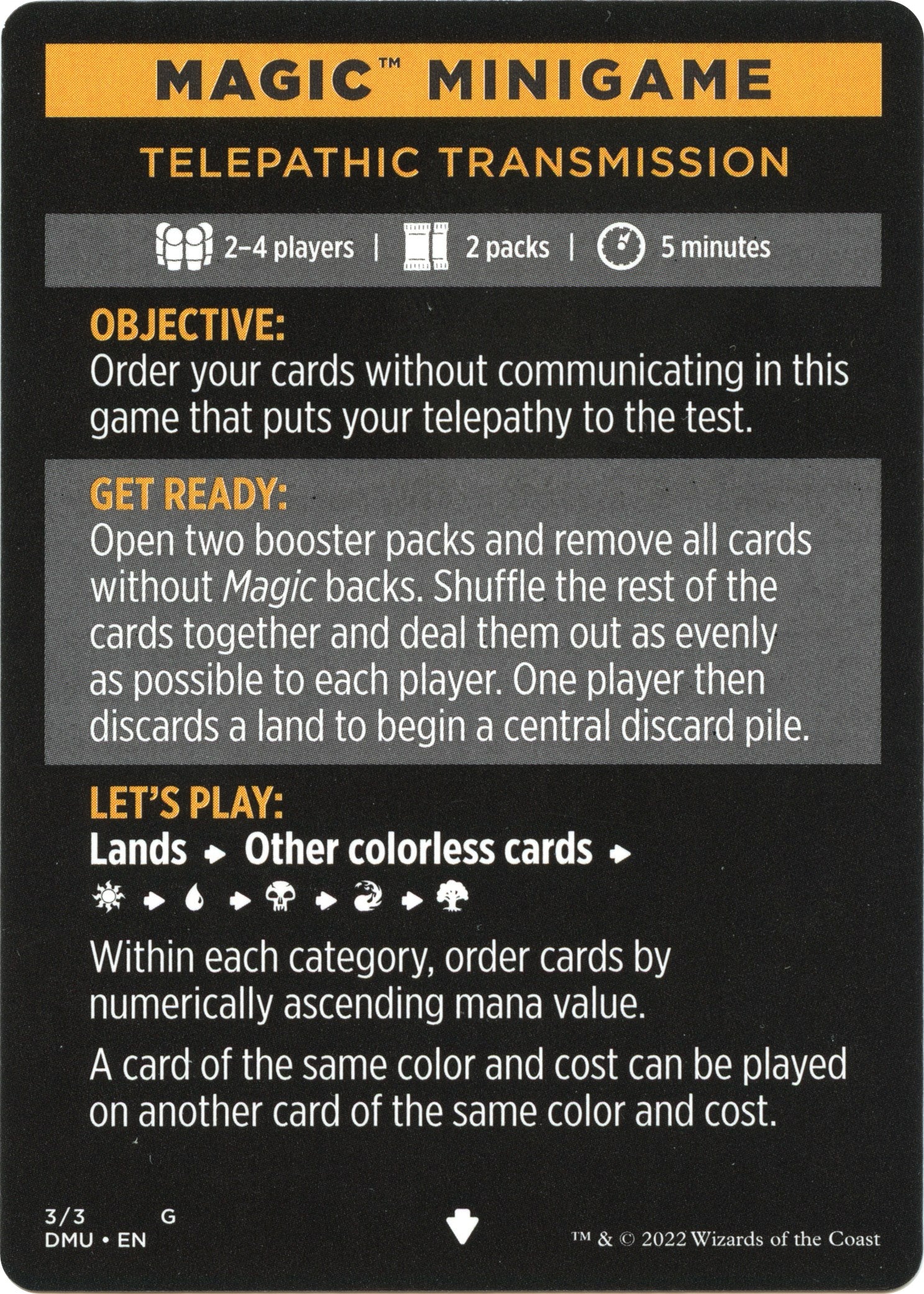 Telepathic Transmission (Magic Minigame) [Dominaria United Minigame] | Game Master's Emporium (The New GME)