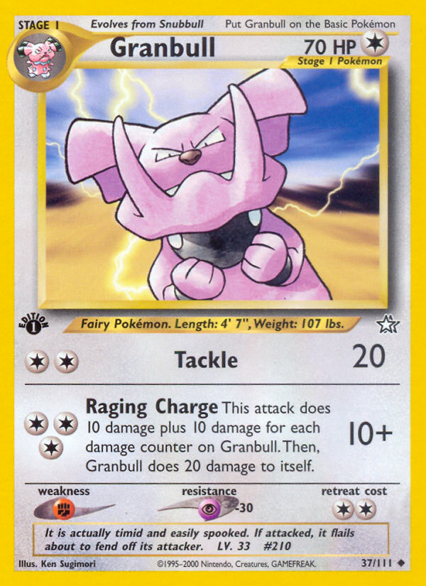 Granbull (37/111) [Neo Genesis 1st Edition] | Game Master's Emporium (The New GME)