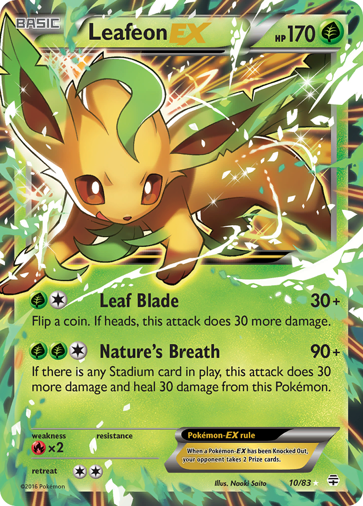 Leafeon EX (10/83) [XY: Generations] | Game Master's Emporium (The New GME)