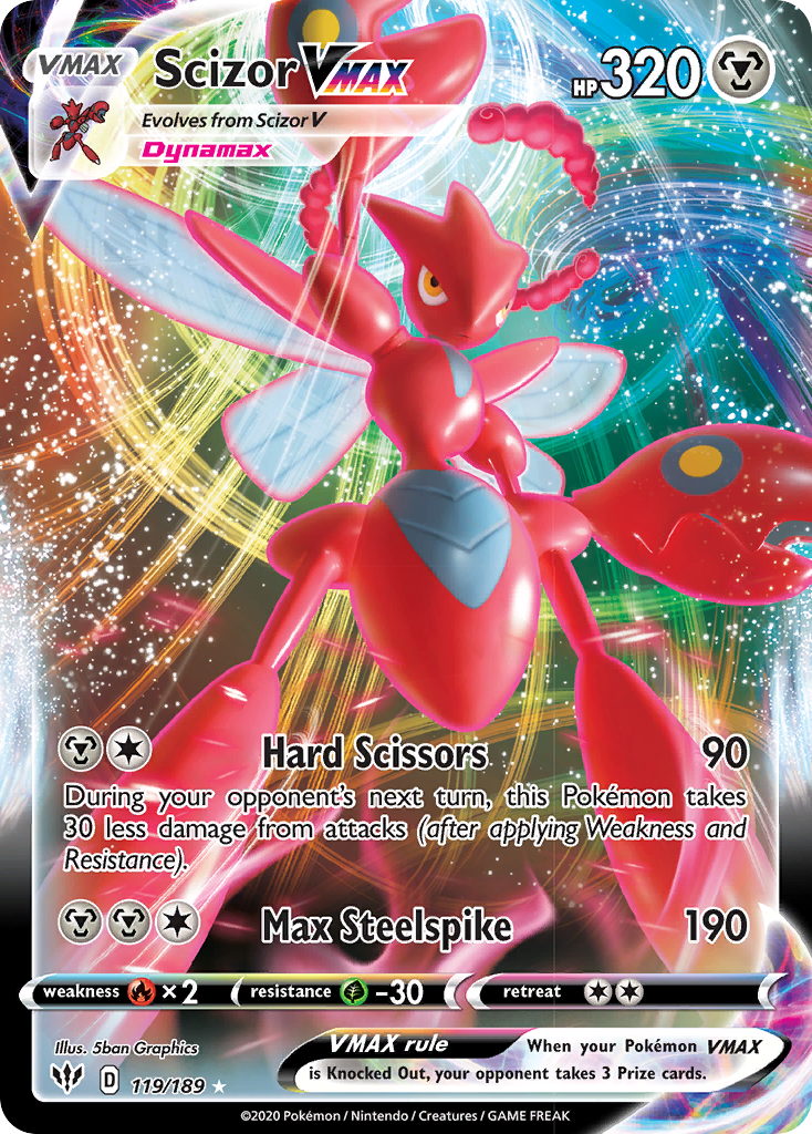 Scizor VMAX (119/189) [Sword & Shield: Darkness Ablaze] | Game Master's Emporium (The New GME)