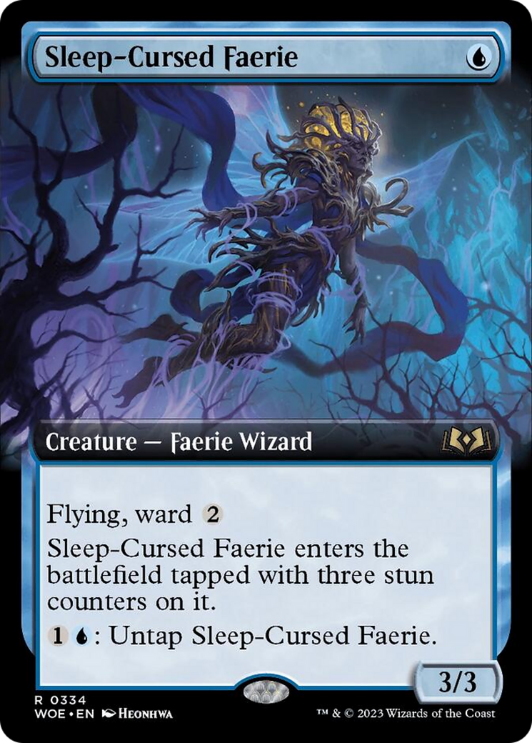 Sleep-Cursed Faerie (Extended Art) [Wilds of Eldraine] | Game Master's Emporium (The New GME)