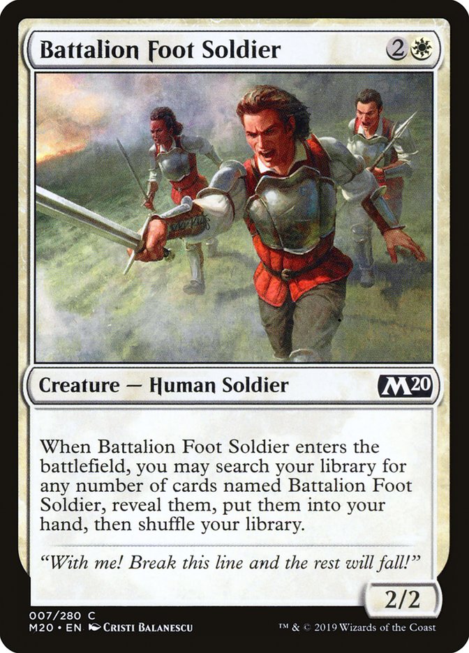 Battalion Foot Soldier [Core Set 2020] | Game Master's Emporium (The New GME)