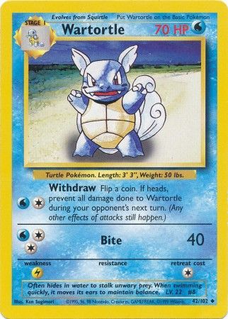 Wartortle (42/102) [Base Set Unlimited] | Game Master's Emporium (The New GME)