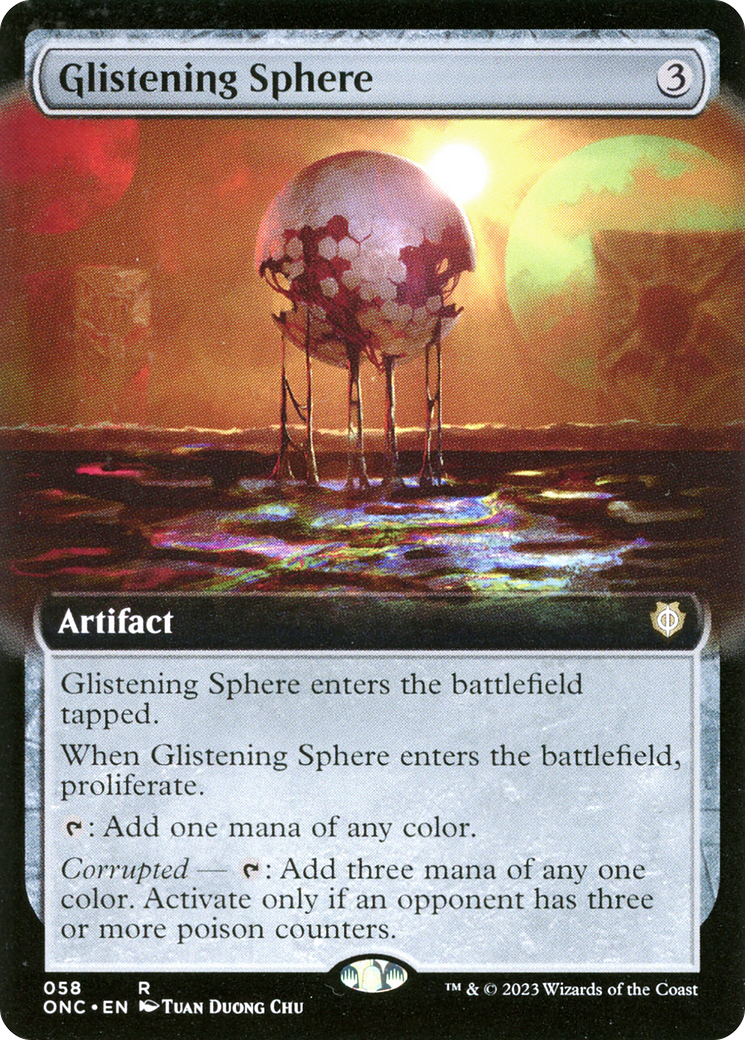 Glistening Sphere (Extended Art) [Phyrexia: All Will Be One Commander] | Game Master's Emporium (The New GME)
