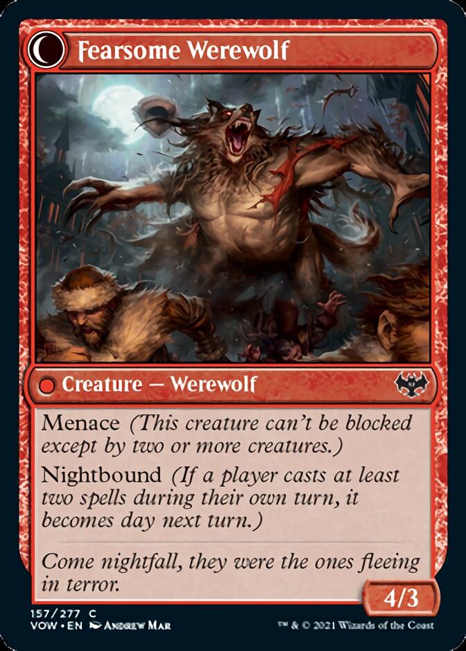 Fearful Villager // Fearsome Werewolf [Innistrad: Crimson Vow] | Game Master's Emporium (The New GME)
