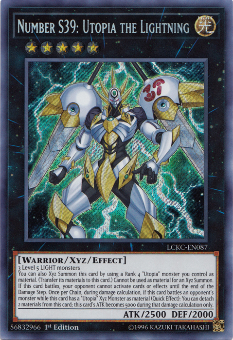 Number S39: Utopia the Lightning [LCKC-EN087] Secret Rare | Game Master's Emporium (The New GME)