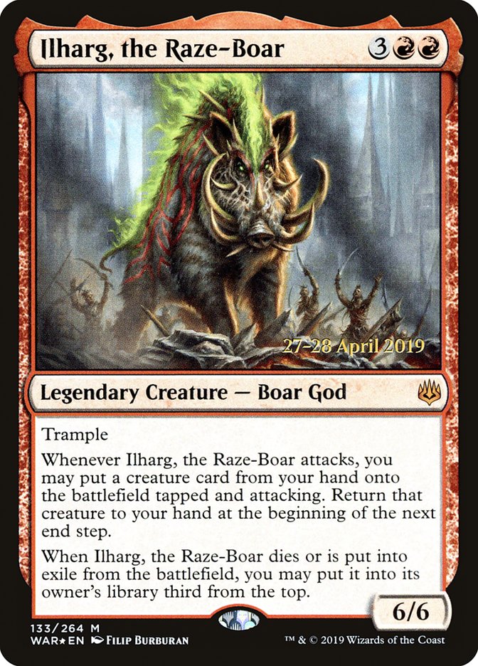 Ilharg, the Raze-Boar [War of the Spark Prerelease Promos] | Game Master's Emporium (The New GME)