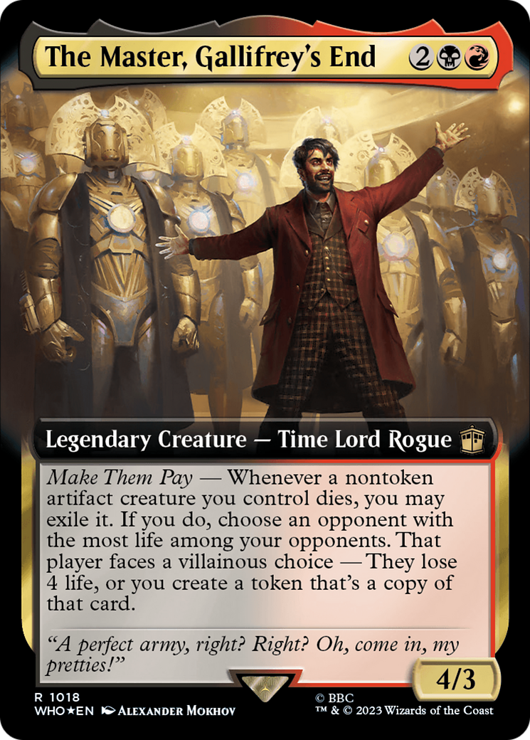 The Master, Gallifrey's End (Extended Art) (Surge Foil) [Doctor Who] | Game Master's Emporium (The New GME)