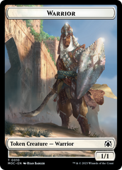 Warrior // Elspeth, Sun's Champion Emblem Double-Sided Token [March of the Machine Commander Tokens] | Game Master's Emporium (The New GME)