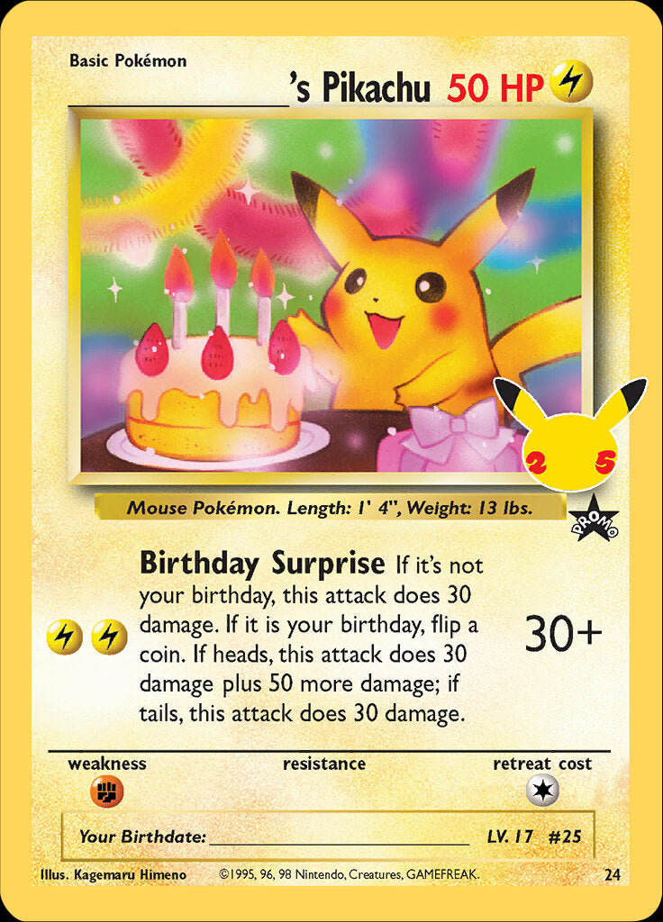 _____'s Pikachu (24) [Celebrations: 25th Anniversary - Classic Collection] | Game Master's Emporium (The New GME)