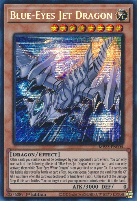 Blue-Eyes Jet Dragon [MP23-EN004] Prismatic Secret Rare | Game Master's Emporium (The New GME)