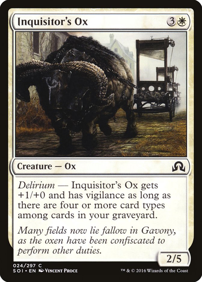 Inquisitor's Ox [Shadows over Innistrad] | Game Master's Emporium (The New GME)