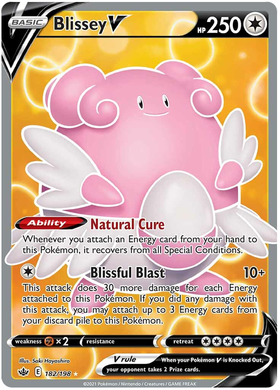 Blissey V (182/198) [Sword & Shield: Chilling Reign] | Game Master's Emporium (The New GME)