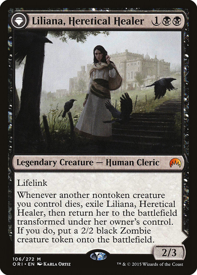 Liliana, Heretical Healer // Liliana, Defiant Necromancer [Magic Origins] | Game Master's Emporium (The New GME)